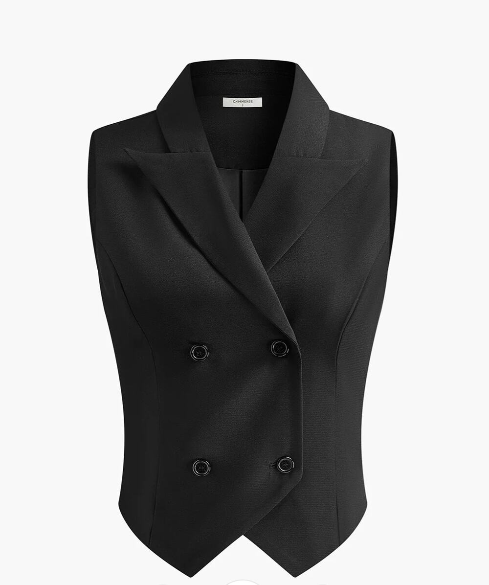 Commense Women's Suit Waistcoat Black Size M NWT